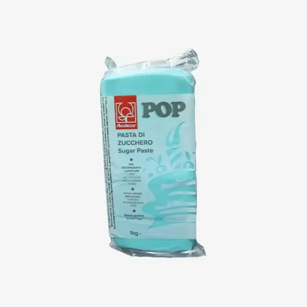 PASTA DE AÇUCAR PARA COBERTURA DEC. AZUL CLARO 1KG
