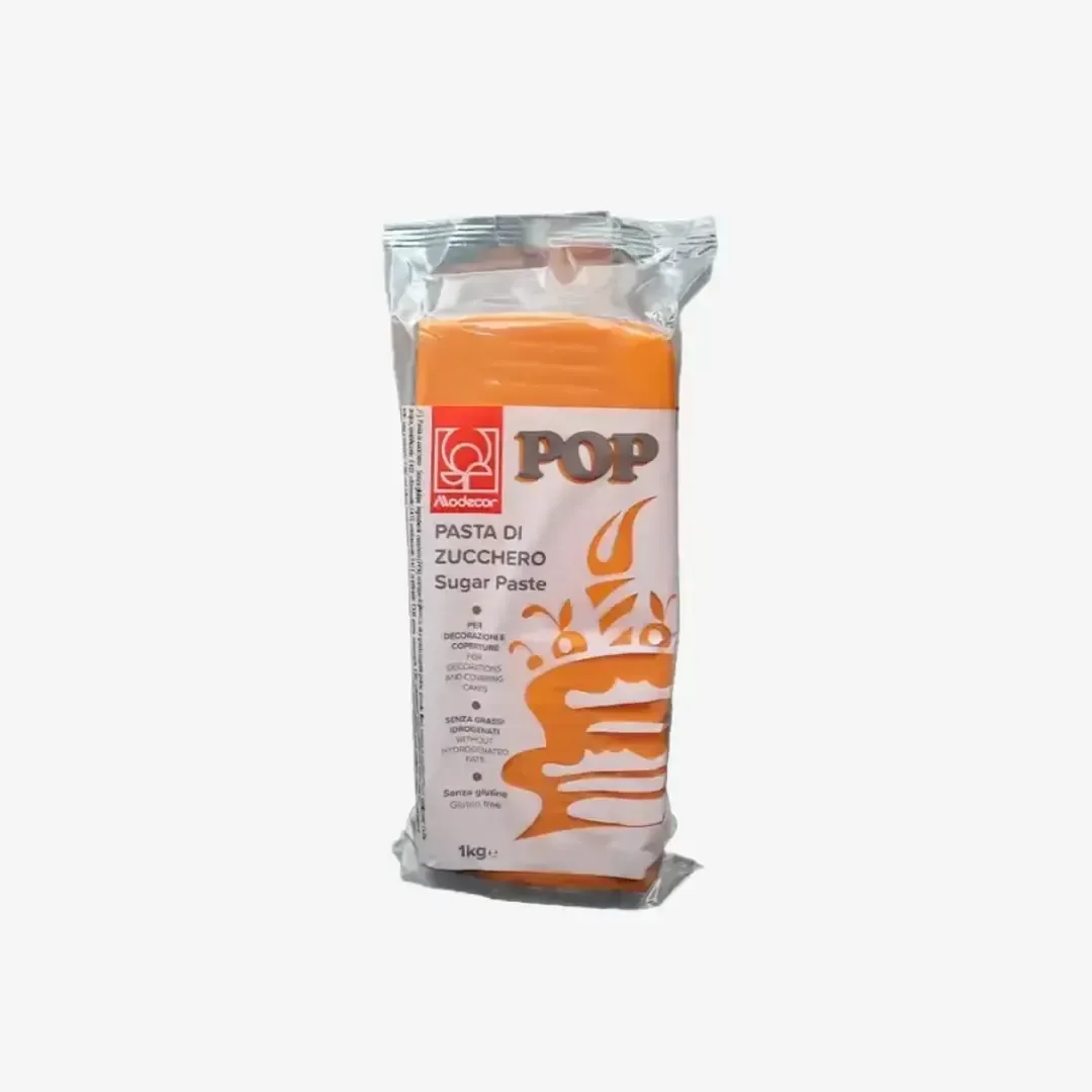 PASTA DE AÇUCAR PARA COBERTURA DEC. LARANJA 1KG