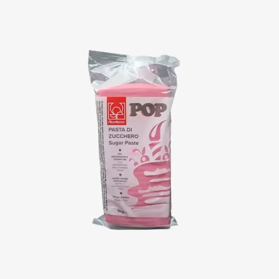 PASTA DE AÇUCAR PARA COBERTURA DEC. ROSA CLARO 1KG