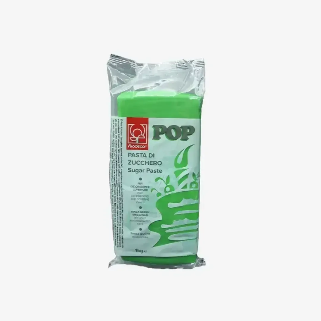 PASTA DE AÇUCAR PARA COBERTURA DEC. VERDE 1KG
