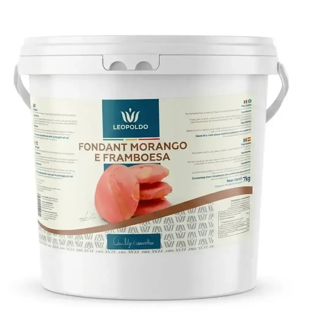 LEOPASTRY FONDANT MORANGO E FRAMBOESA 7KG